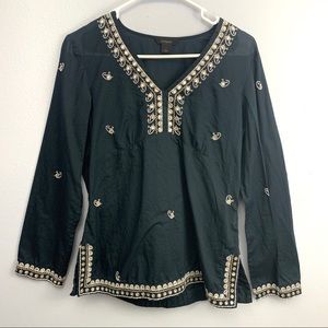 👀Express Stitch Print Long Sleeve Blouse Top